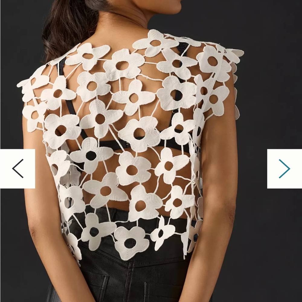 Maeve floral lace vest